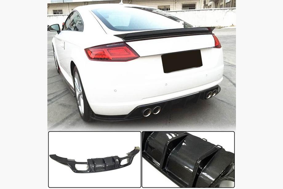 Audi TT 2014-2023 гг. Диффузор заднего бампера (для Base, 2014-2019, Карбон) Image
