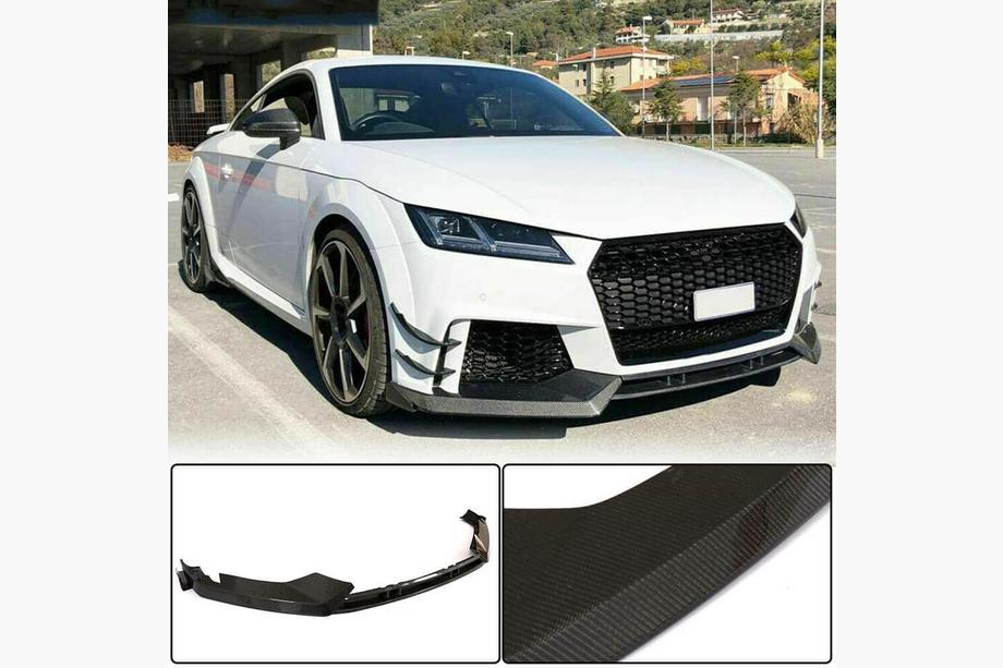 Audi TT 2014-2023 гг. Накладка на передний бампер Lip (для RS, 2016-2019, Карбон) Image