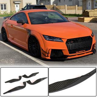 Боковые накладки на передний бампер (для RS, 2016-2019, Карбон) Audi ТТ 2014-2023 гг. фото 1