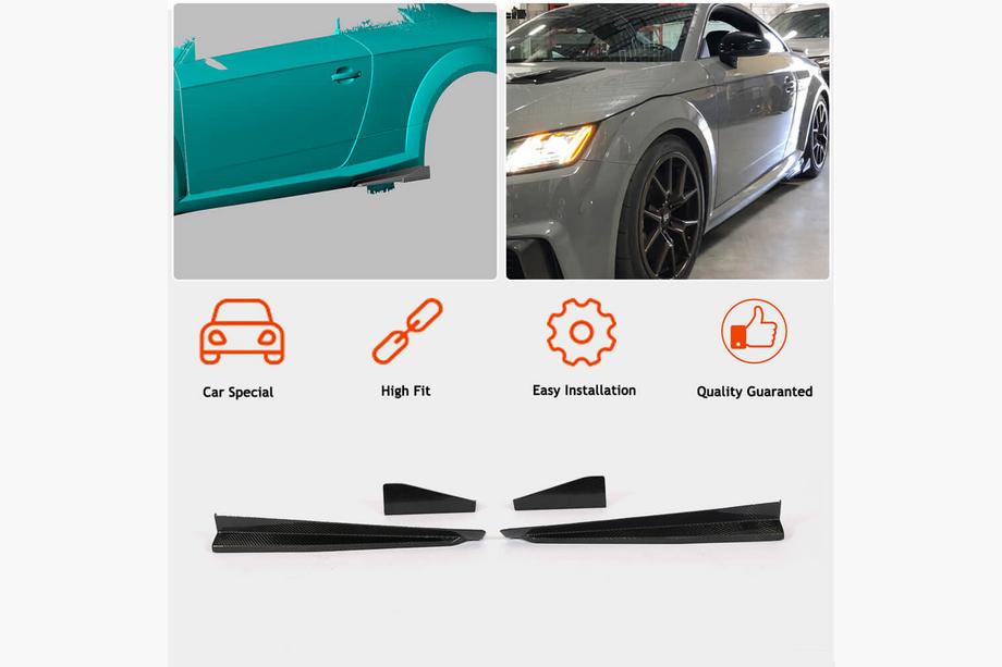 Audi TT 2014-2023 гг. Боковые Пороги (2014-2019, Карбон) Фото 2