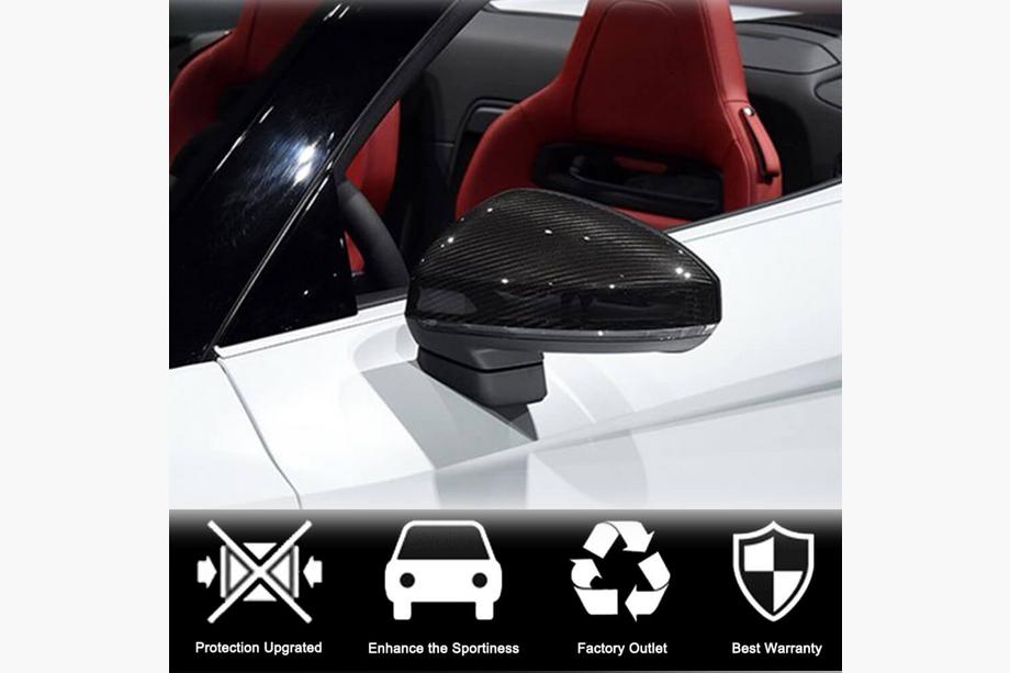 Audi TT 2014-2023 гг. Накладки на Зеркала Замена (Карбон) V2 Фото 3
