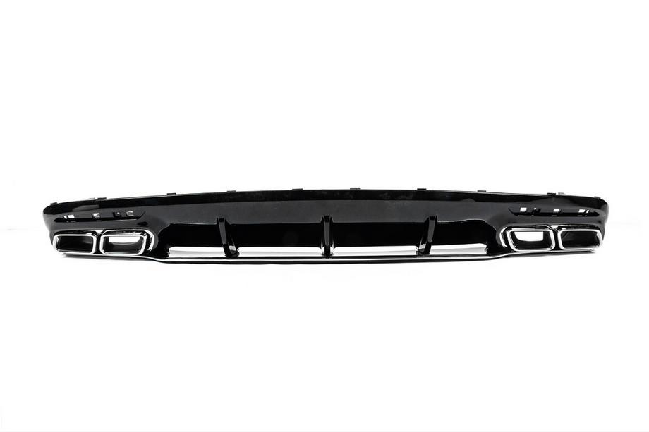 Mercedes S-class C217 Coupe 2014-2020 гг. Задний диффузор с насадками Silver (2018-2020) Фото 3
