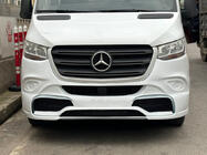 Mercedes Sprinter W907/W910 2018- гг. Накладка на передний бампер V2 (под покраску) фото 1