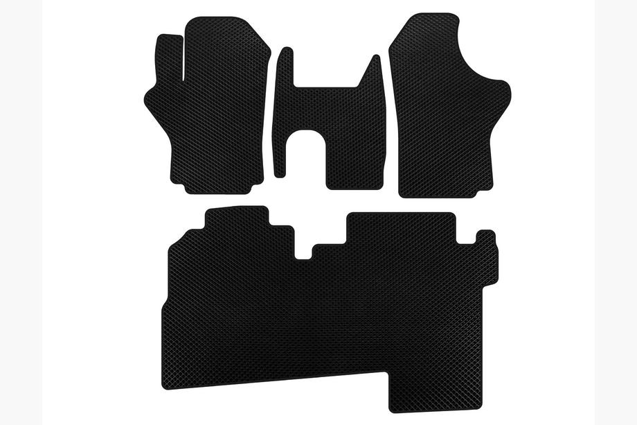 Hyundai H200, H1, Starex 1998-2007 гг. Коврики EVA (2004-2007, 2 ряда, 8-местный, Черный) Image