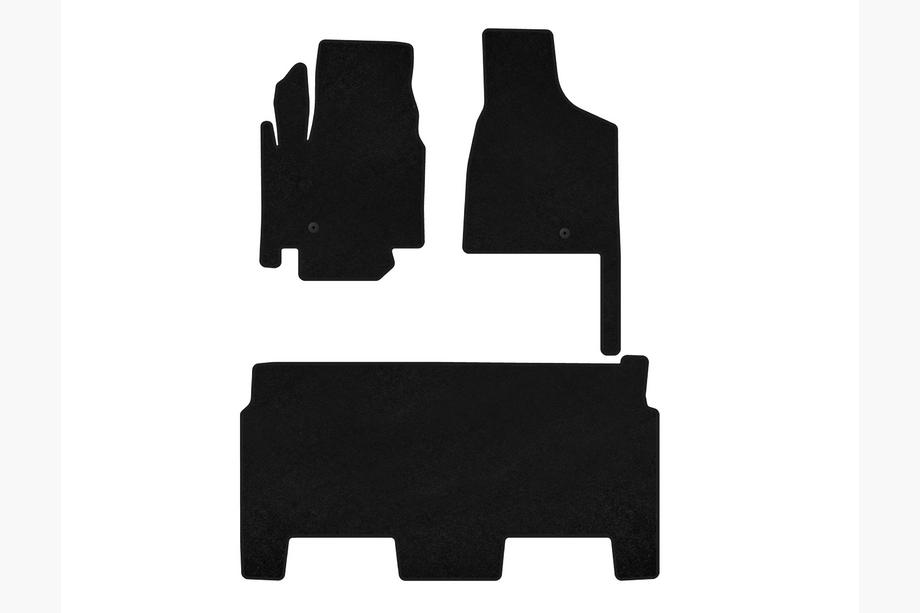 Dodge Grand Caravan V 2008-2020 гг. Текстильные Коврики Премиум (2008-2020, 2 Ряда, 8-Местный/Комплектация SXT, Черный) Image