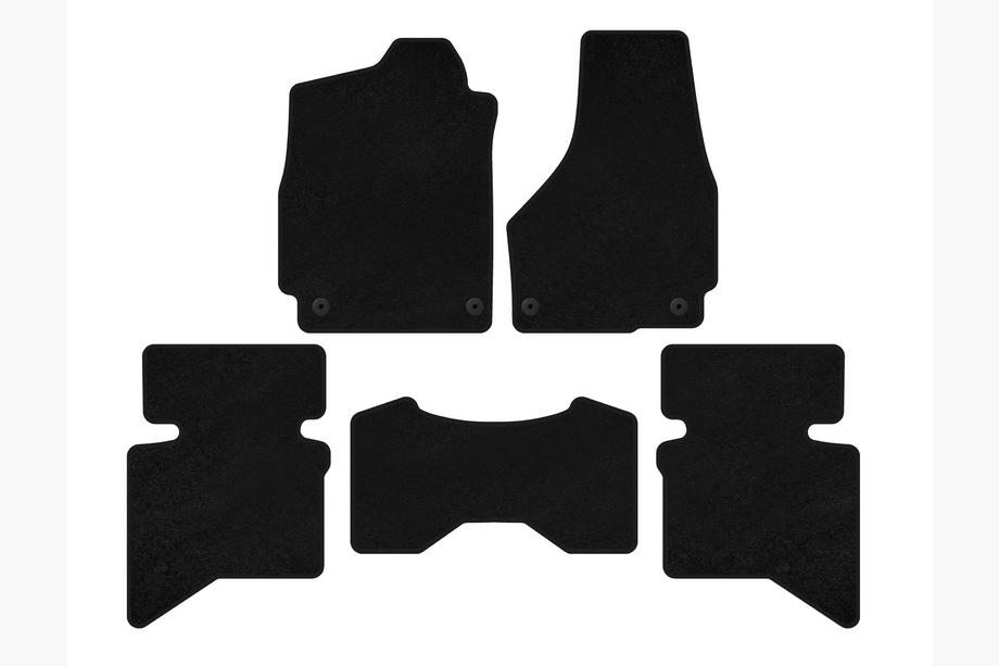 Dodge RAM (DS/DJ/D2) 2009–2024 гг. Текстильные коврики Premium (2009+, 5-местный/Двойная кабина, Черный) Фото 1
