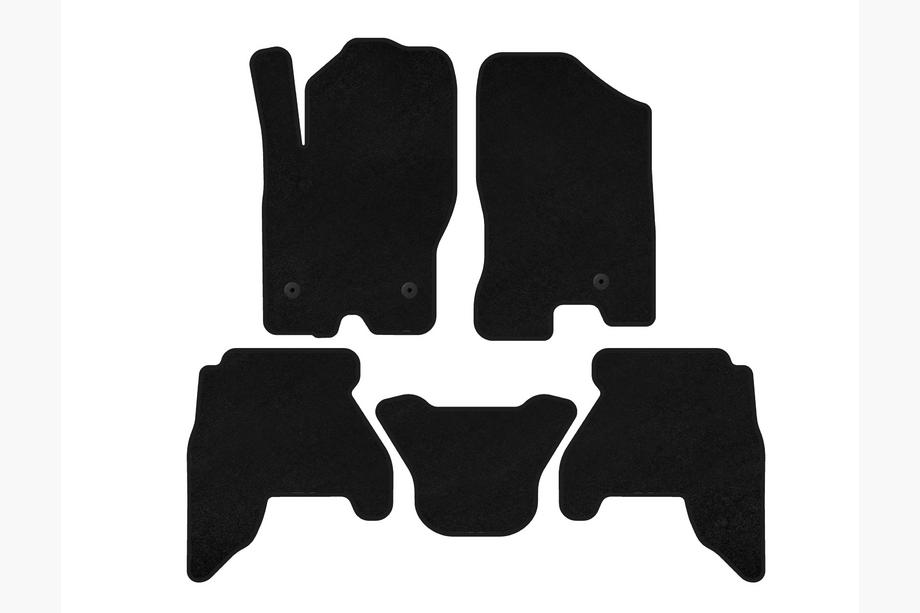 Nissan Pathfinder R51 2005-2014 гг. Текстильные коврики Classic V1 (2 ряда, Черный, 2010-2014) Image