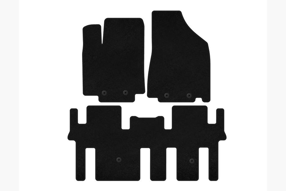Nissan Pathfinder R52 2012-2021 гг. Текстильные коврики Classic (2 ряда, Черный) Image