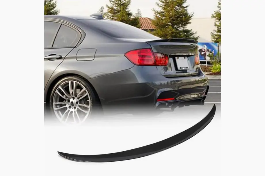 BMW 3 серия F30/F31 2012-2019 гг. Спойлер крышки багажника Черный Глянец ABS (SD) Фото 1