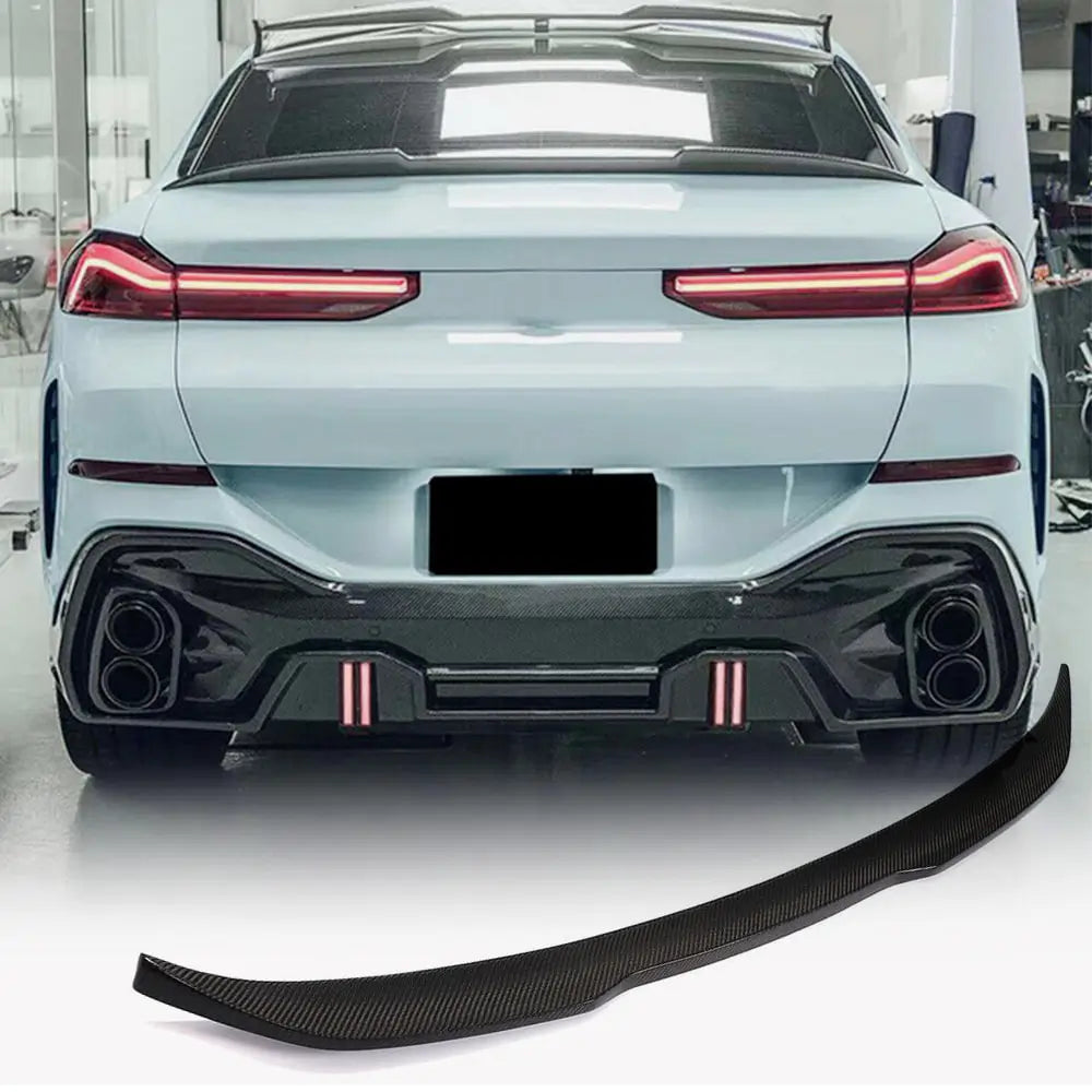 BMW X6 G06 2019–2027 гг. Спойлер крышки багажника Карбон V2 фото 2