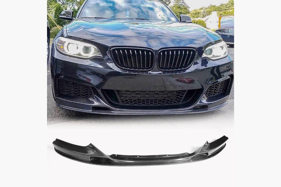 BMW 2 серия F22/F23 2014-2021 гг. Передняя губа бампера V2 (для F22/23 M-Sport, Карбон) Image