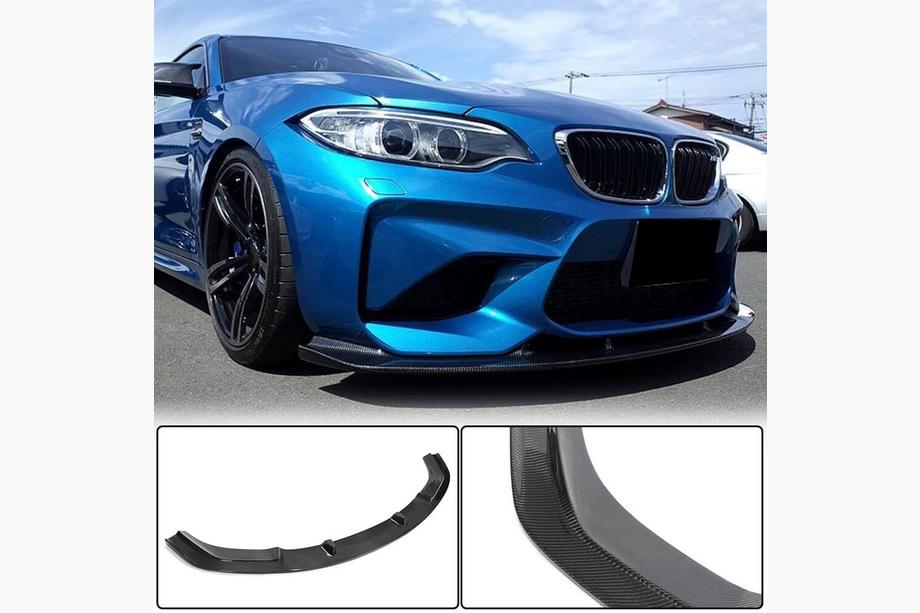BMW 2 серия F22/F23 2014-2021 гг. Передний Бампер Лип V6 для F87 M2, Карбон Image