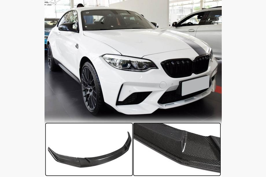 BMW 2 серия F22/F23 2014-2021 гг. Передний лип-спойлер V1 для F87 M2 Competition, Карбон Фото 1