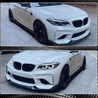 Передний спойлер Lip V4 для F87 M2 Competition, Карбон BMW 2 серия F22/F23 2014-2021 гг. фото 4