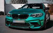 BMW 2 серия F22/F23 2014-2021 гг. Передний спойлер Lip V2 для F87 M2 Competition, Карбон фото 7