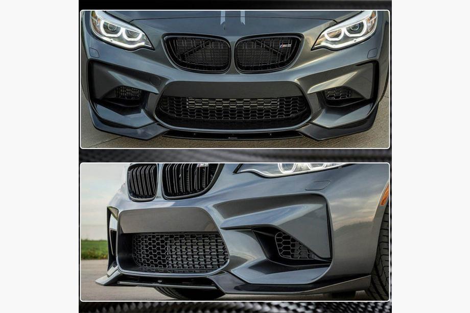 BMW 2 серия F22/F23 2014-2021 гг. Передняя накладка на бампер Carbon V6 (для F87) Фото 6
