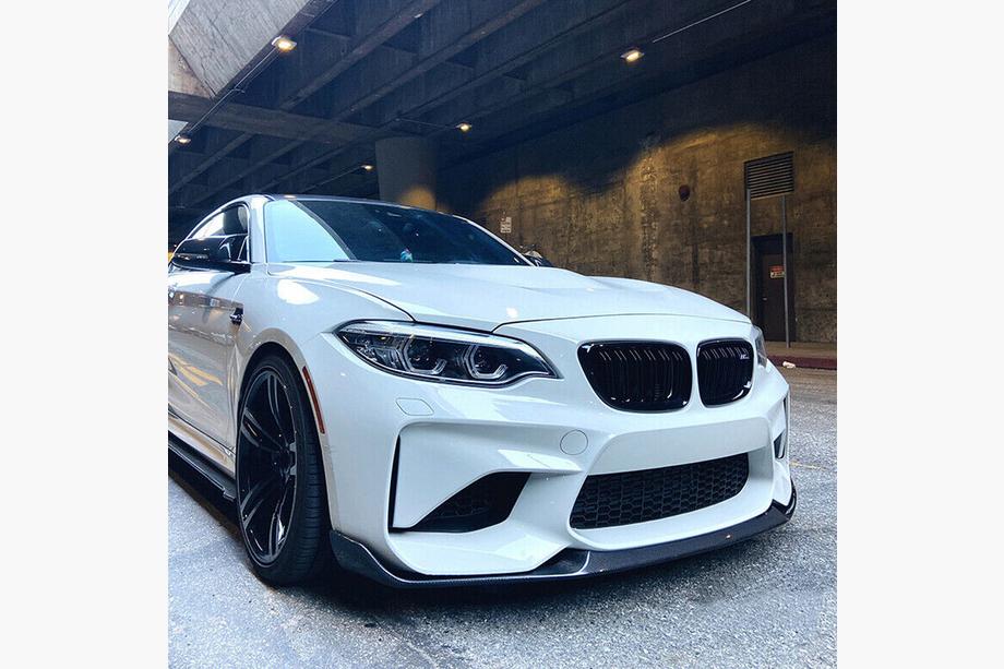 BMW 2 серия F22/F23 2014-2021 гг. Передний лип-спойлер Lip V9 для F87, Карбон Фото 7