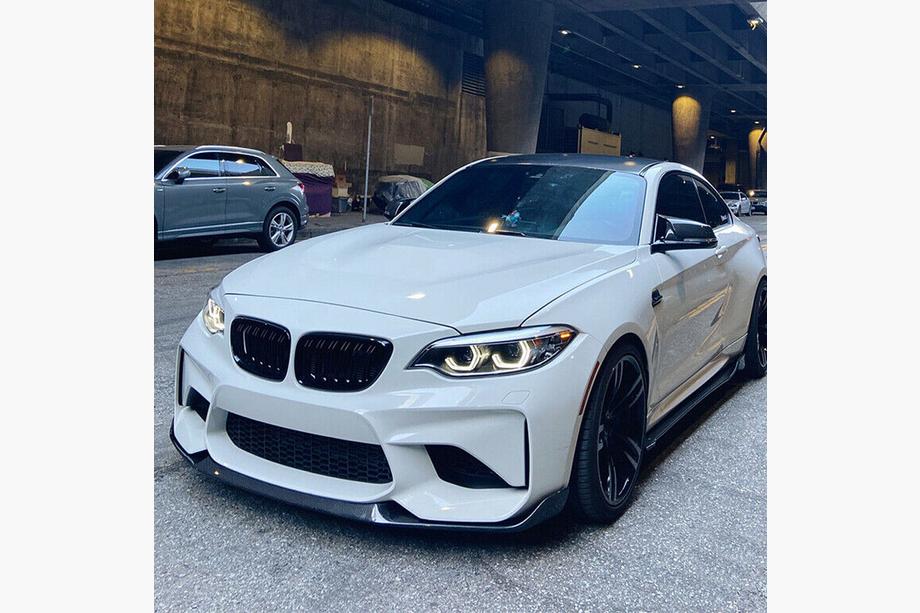 BMW 2 серия F22/F23 2014-2021 гг. Передний лип-спойлер Lip V9 для F87, Карбон Фото 8
