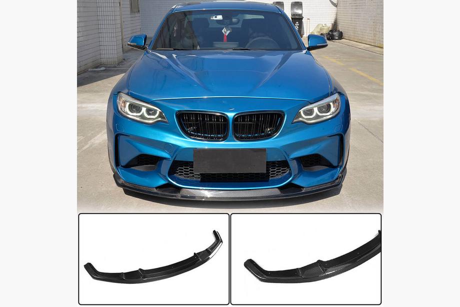 BMW 2 серия F22/F23 2014-2021 гг. Передний лип-спойлер V1 для F87 M2, карбон Фото 1
