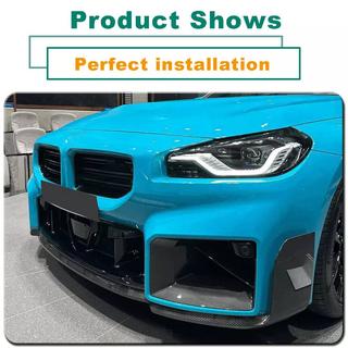 Передний бампер Лип V1 (для G87, Карбон) BMW 2 серия G42 2021- гг. фото 2