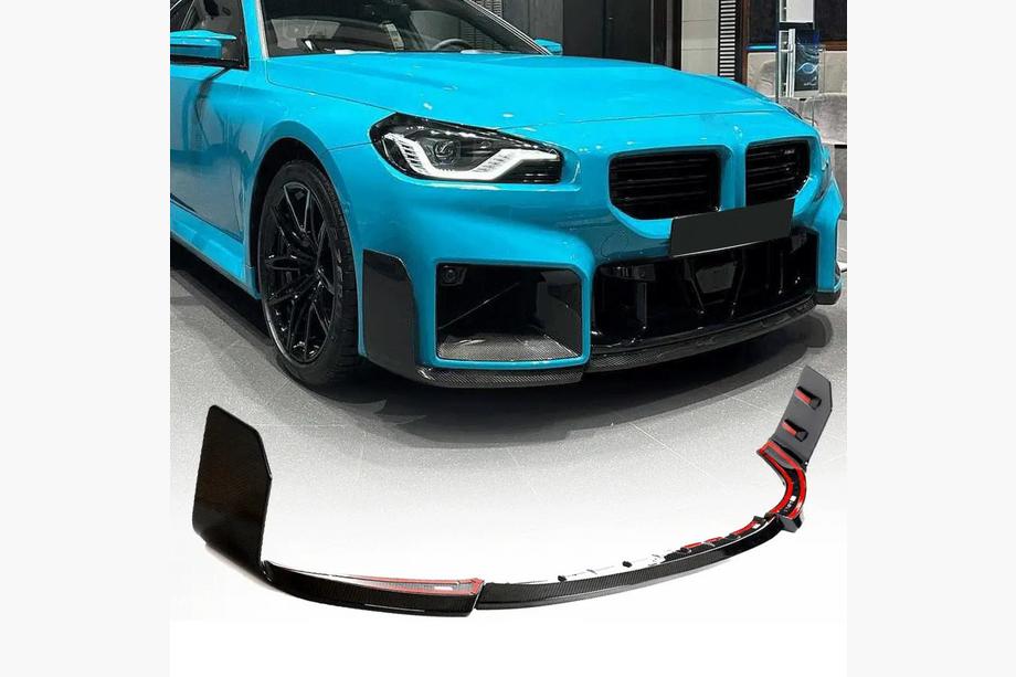 BMW 2 серия G42 2021- гг. Передняя губа бампера Carbon V2 (для G87) Фото 1