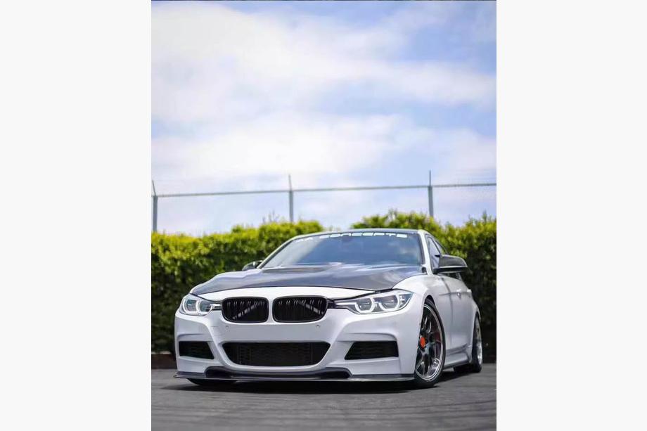 BMW 3 серия F30/F31 2012-2019 гг. Накладка на передний бампер FRP V3 (M-Performance) Фото 4