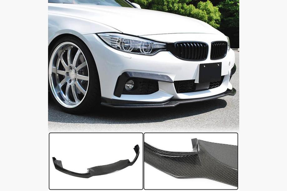 BMW 4 серия F32/F33/F36 2012-2020 гг. Накладка на передний бампер Lip V1 (для M-Sport, Карбон) Фото 1