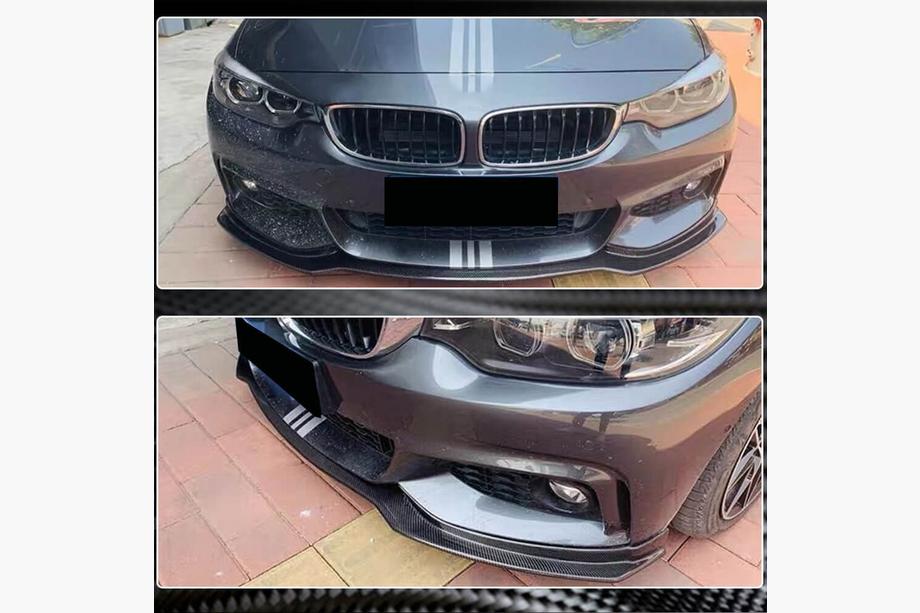 BMW 4 серия F32/F33/F36 2012-2020 гг. Накладка на передний бампер Lip V1 (для M-Sport, Карбон) Фото 3