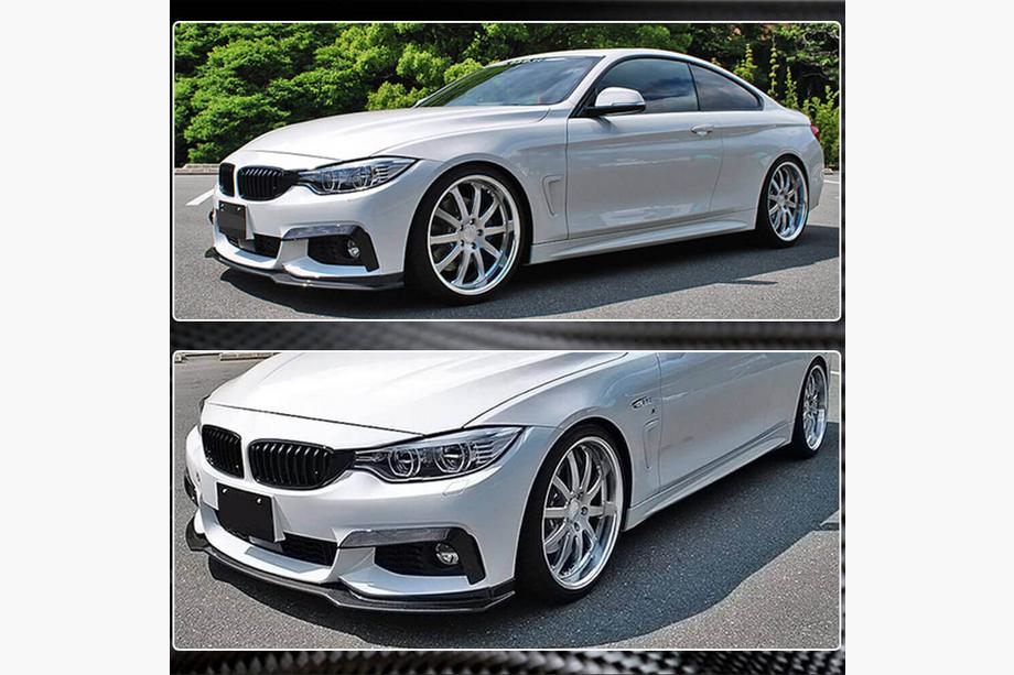 BMW 4 серия F32/F33/F36 2012-2020 гг. Накладка на передний бампер Lip V1 (для M-Sport, Карбон) Фото 4