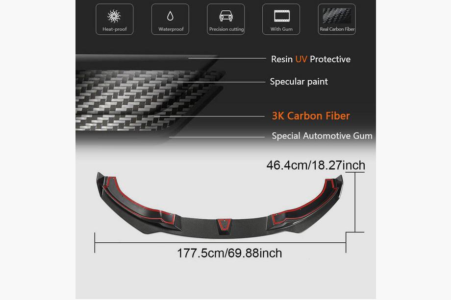 BMW 4 серия F32/F33/F36 2012-2020 гг. Передняя губа V2 для M-Sport, Карбон Фото 4