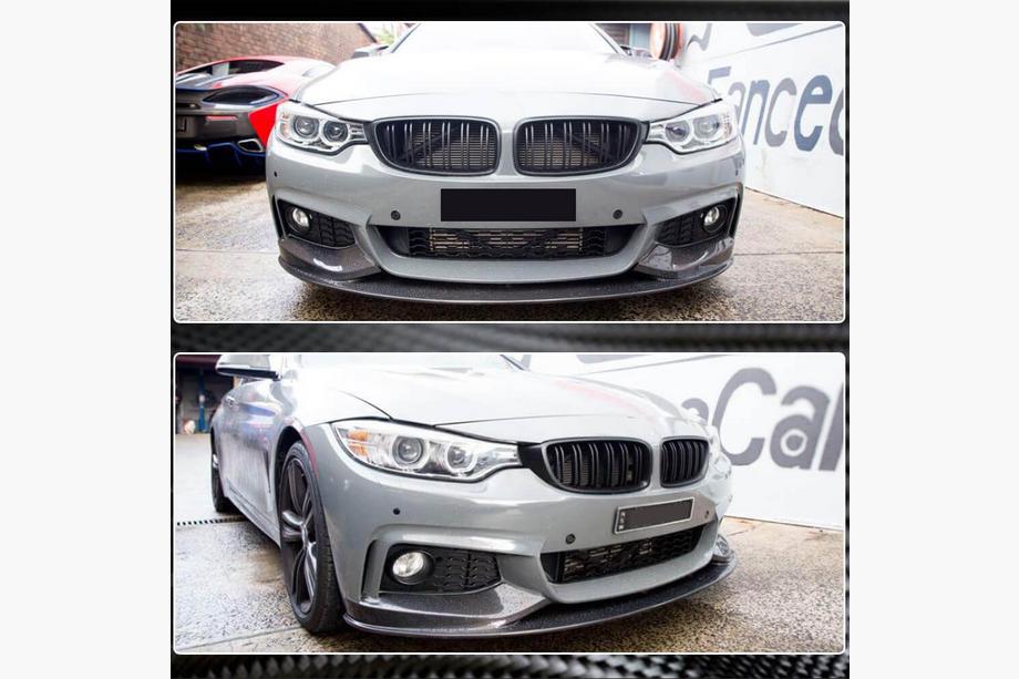 BMW 4 серия F32/F33/F36 2012-2020 гг. Передний бампер Лип V3 для M-Sport, Карбон Фото 4