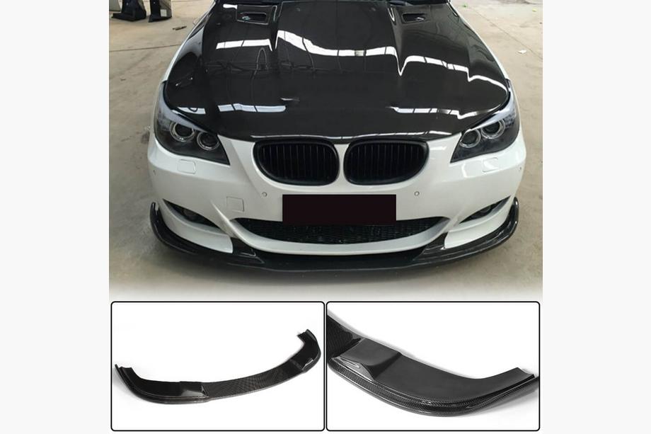 BMW 5 серия E60/E61 2003-2010 гг. Накладка на передний бампер (для M-Sport, Карбон) Фото 1