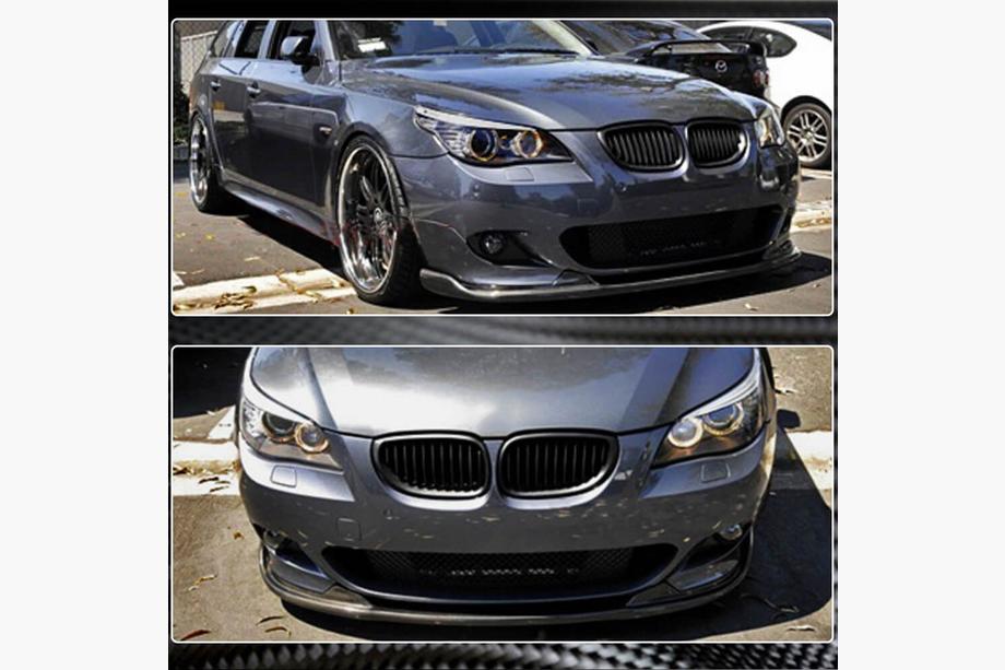 BMW 5 серия E60/E61 2003-2010 гг. Накладка на передний бампер (для M-Sport, Карбон) Фото 3