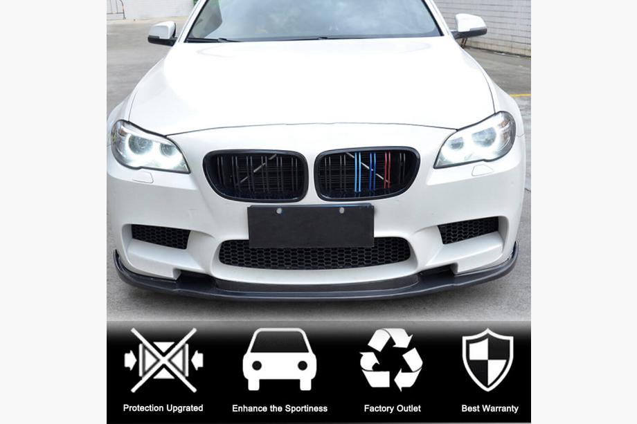 BMW 5 серия F10/F11 2010–2016 гг. Передний лип-спойлер V3 для F10 M5, Карбон Фото 2