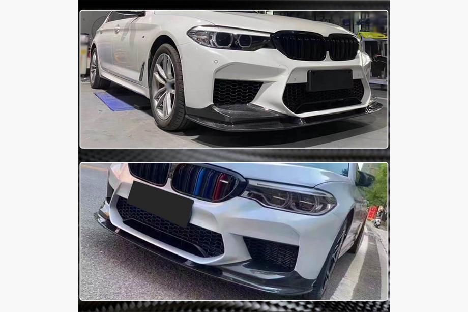 BMW 5 серия G30/G31 2017–2023 гг. Передний бампер Лип V2 для M5 F90 2017-2020 Карбон Фото 5