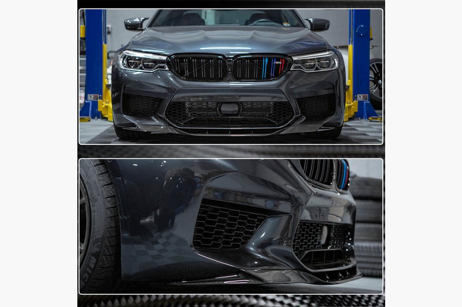 BMW 5 серия G30/G31 2017–2023 гг. Передний Бампер Лип V4 для M5 F90 2017-2020 Карбон Фото 4