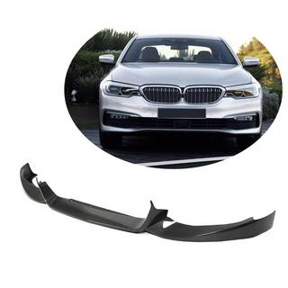 Накладка на передний бампер карбон (2017-2020 Base) BMW 5 серия G30/G31 2017–2023 гг. фото 1