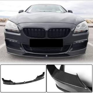 Накладка на передний бампер Lip V1 (для M-Sport, Карбон) BMW 6 серия F12/F13/F06 2011-2018 гг. фото 1
