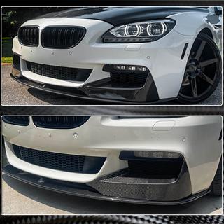 Накладка на передний бампер Lip V1 (для M-Sport, Карбон) BMW 6 серия F12/F13/F06 2011-2018 гг. фото 3