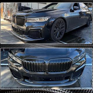 Передний Бампер Лип V1 для M-Sport 2019-2022 Карбон BMW 7 серия G11/G12 2015-2022 гг. фото 4