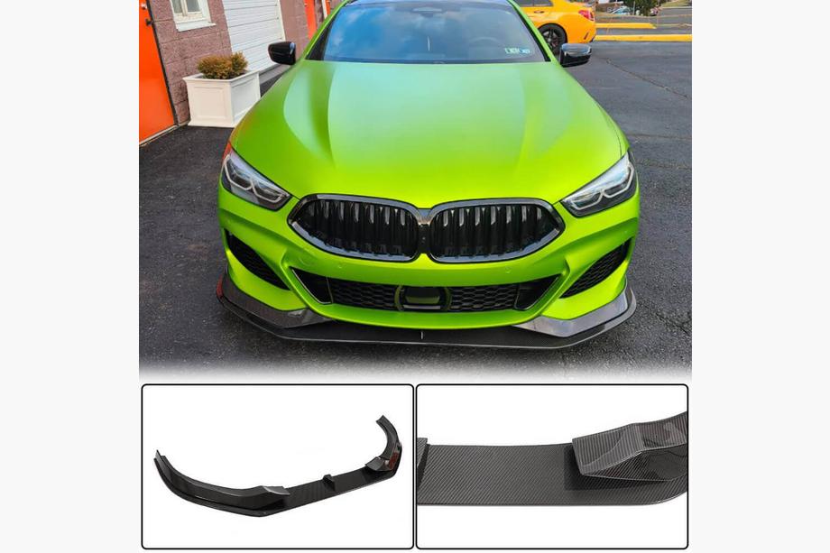 BMW 8 серия G14/G15/G16 2018- гг. Накладка на передний бампер Lip V1 (для M-Sport, Карбон) Image
