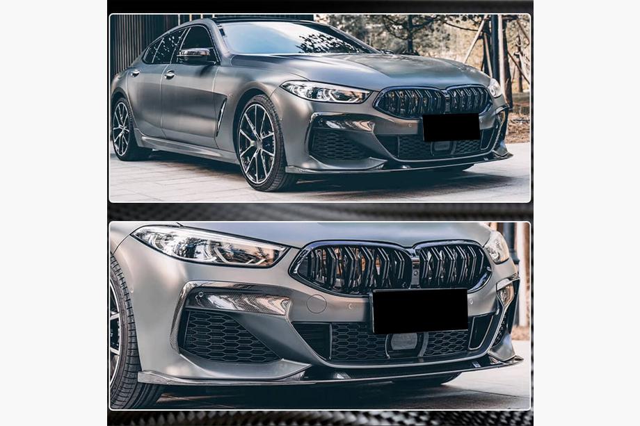 BMW 8 серия G14/G15/G16 2018- гг. Передний бампер Лип V3 для M-Sport, Карбон Фото 5