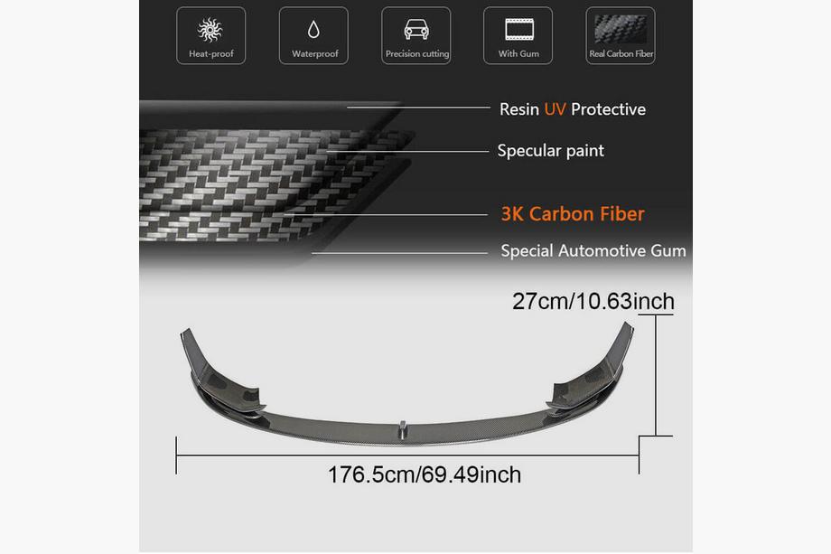 BMW 4 серия F32/F33/F36 2012-2020 гг. Передняя накладка на бампер Carbon V12 (для F82/F83) Фото 5