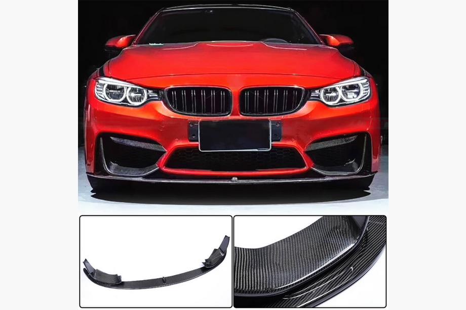 BMW 4 серия F32/F33/F36 2012-2020 гг. Накладка на передний бампер Lip V13 (для F82/F83, Карбон) Фото 1