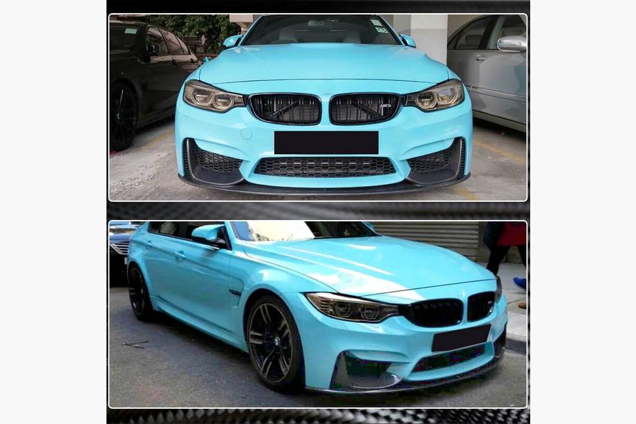 BMW 4 серия F32/F33/F36 2012-2020 гг. Накладка на передний бампер Lip V13 (для F82/F83, Карбон) Фото 4