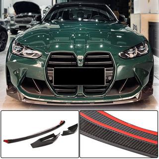 Накладка на передний бампер Lip V3 (для G82/G83, Карбон) BMW 4 серия G22/23/26 2020- гг. фото 1