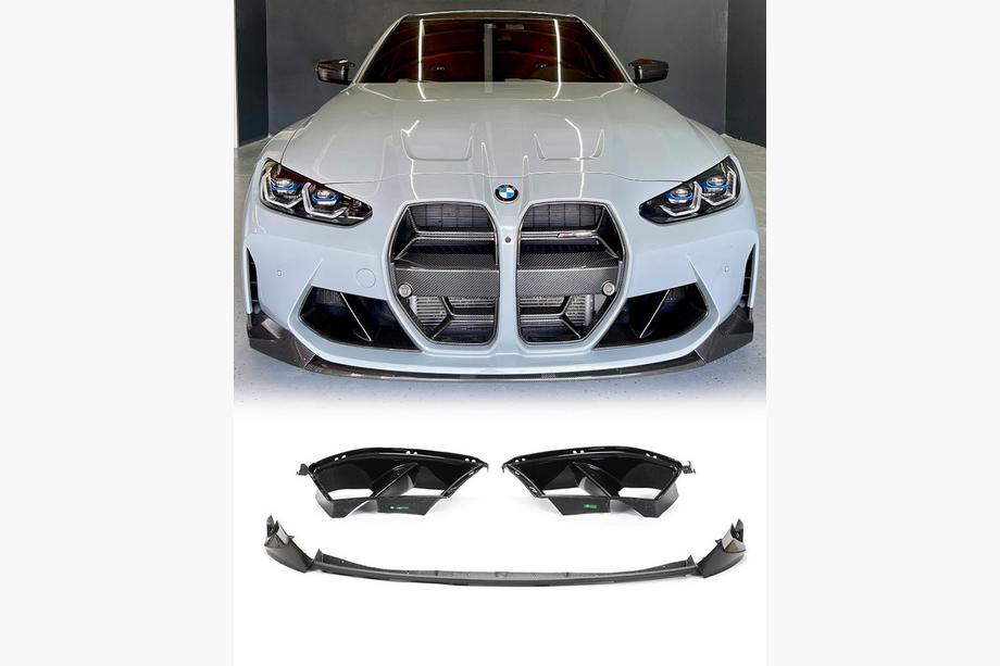 BMW 4 серия G22/23/26 2020- гг. Передний бампер Лип V4 для G82/G83, Карбон Image
