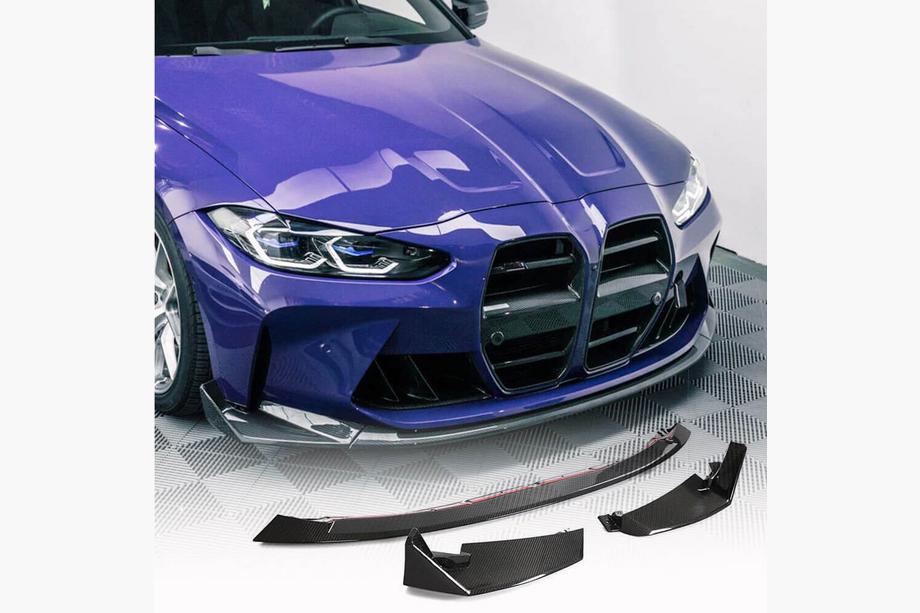 BMW 4 серия G22/23/26 2020- гг. Передний Бампер Лип V6 для G82/G83 Карбон Image