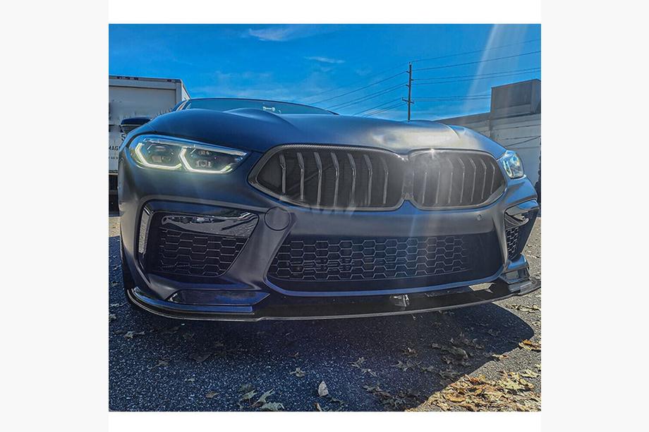BMW 8 серия G14/G15/G16 2018- гг. Передний Бампер Лип Спойлер (для F91/F92/F93 M8, Карбон) Фото 7