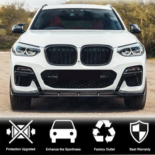 Передний лип на оригинальный бампер M-Sport 2018-2021, Карбон фото 3